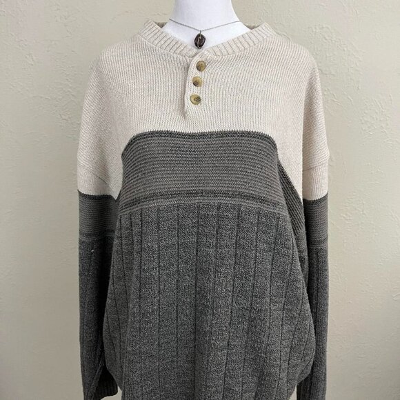 y2k indie skater acrylic henley sweater - Picture 4 of 8